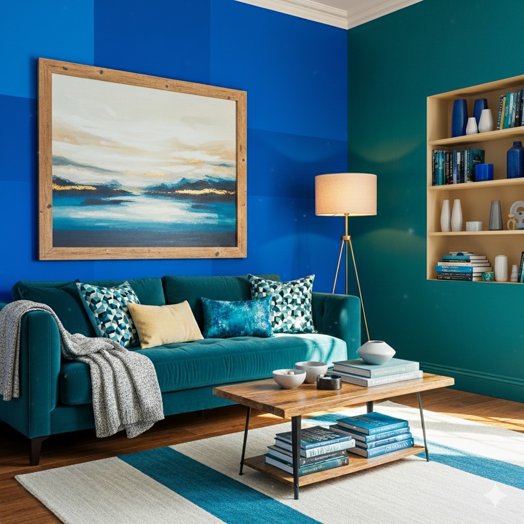 como pintar parede destaque transformative teal