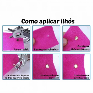 tipos de ferramentas para colocar ilhós