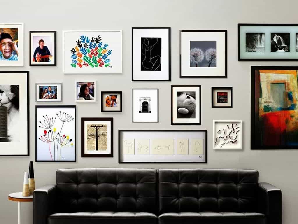 fixar quadros na parede com fita dupla face