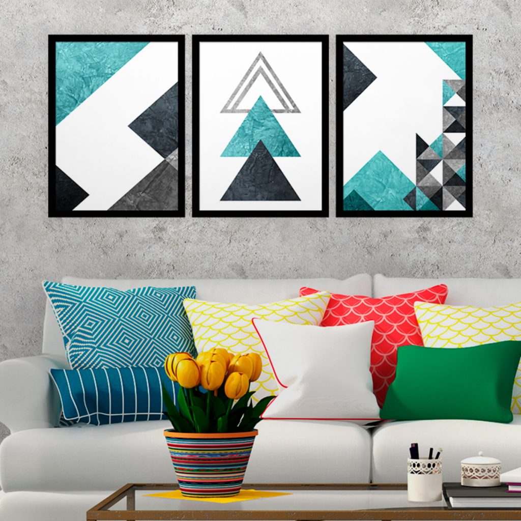 fixar quadros na parede com fita dupla face