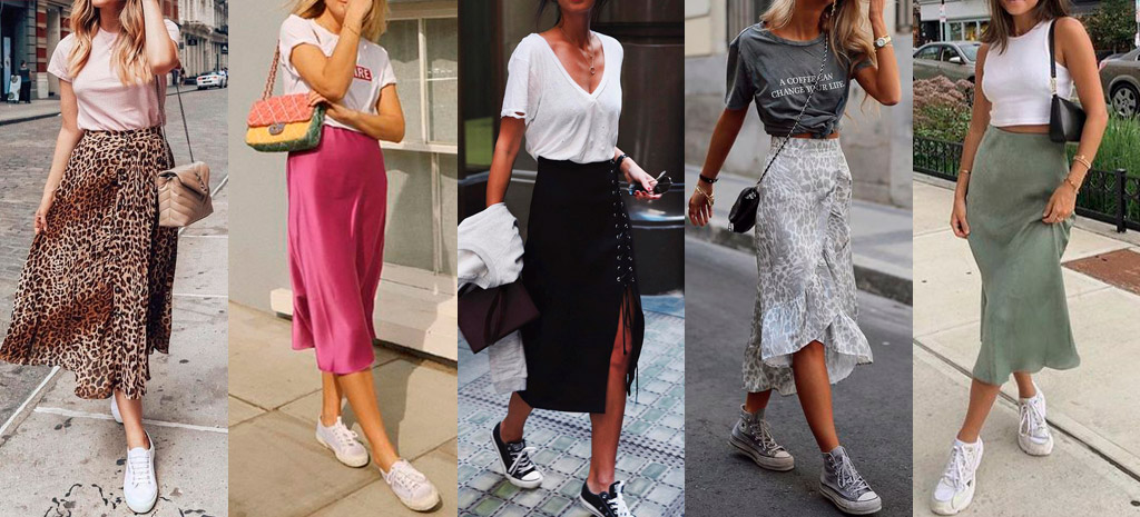 erros comuns combinar saia midi tenis