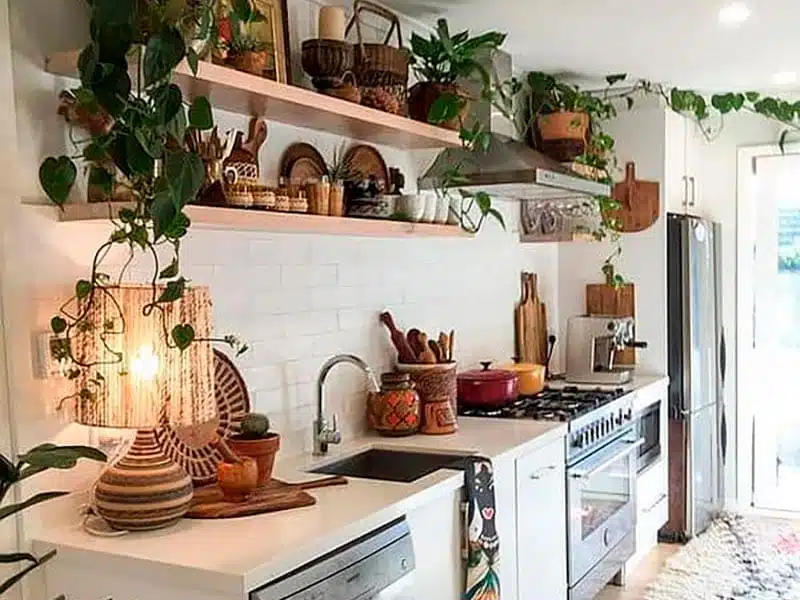 cozinha boho chic inspiração