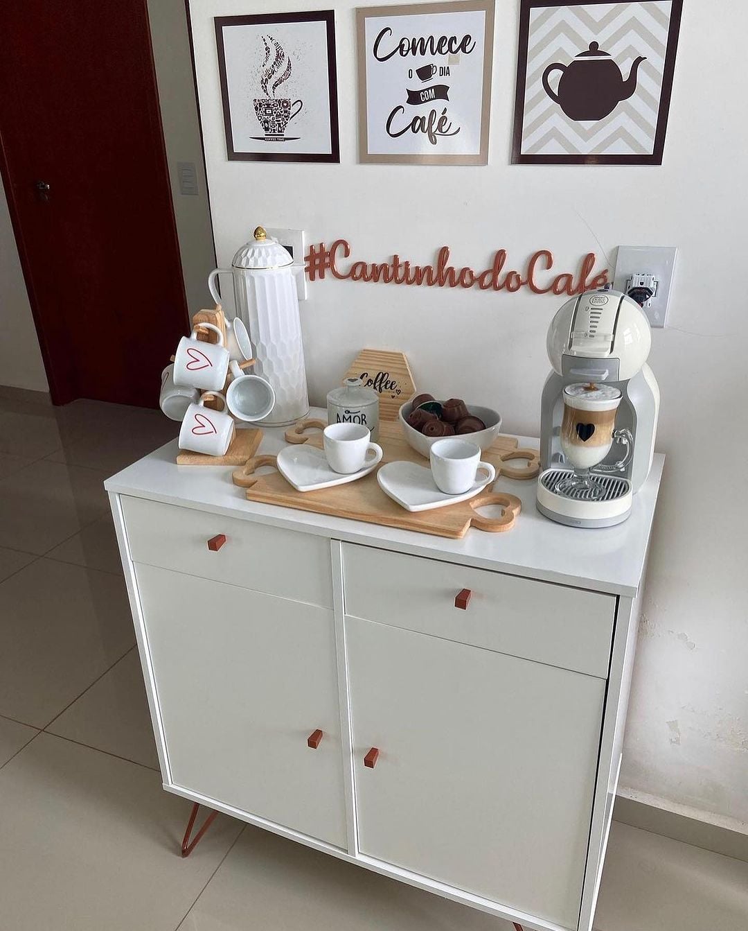 como montar um cantinho de café pequeno