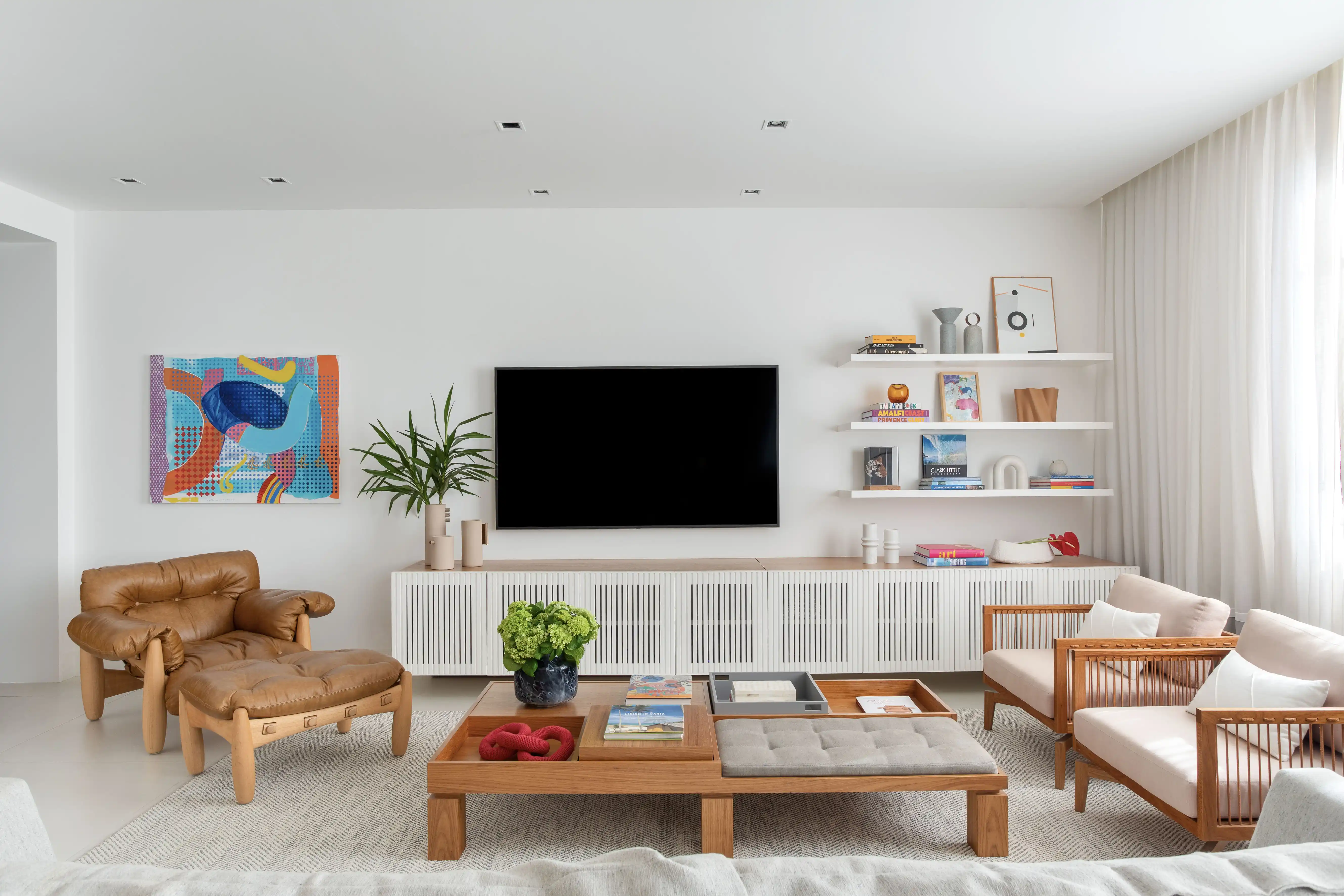 ideias de decoração para rack de TV