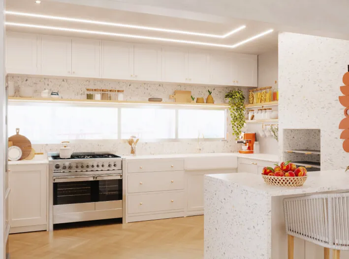 decoração cozinha estilo boho tradicional