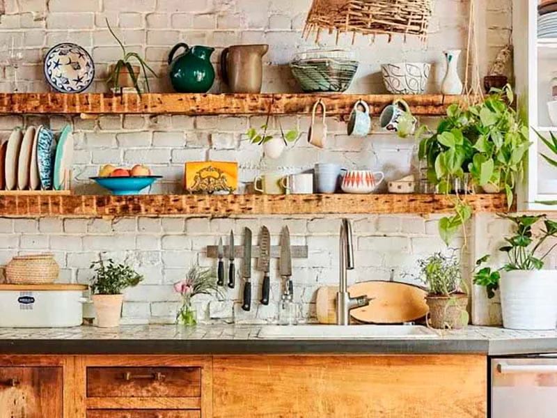como aplicar estilo boho chic na cozinha