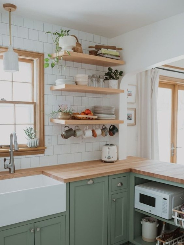 organização cozinha boho chic