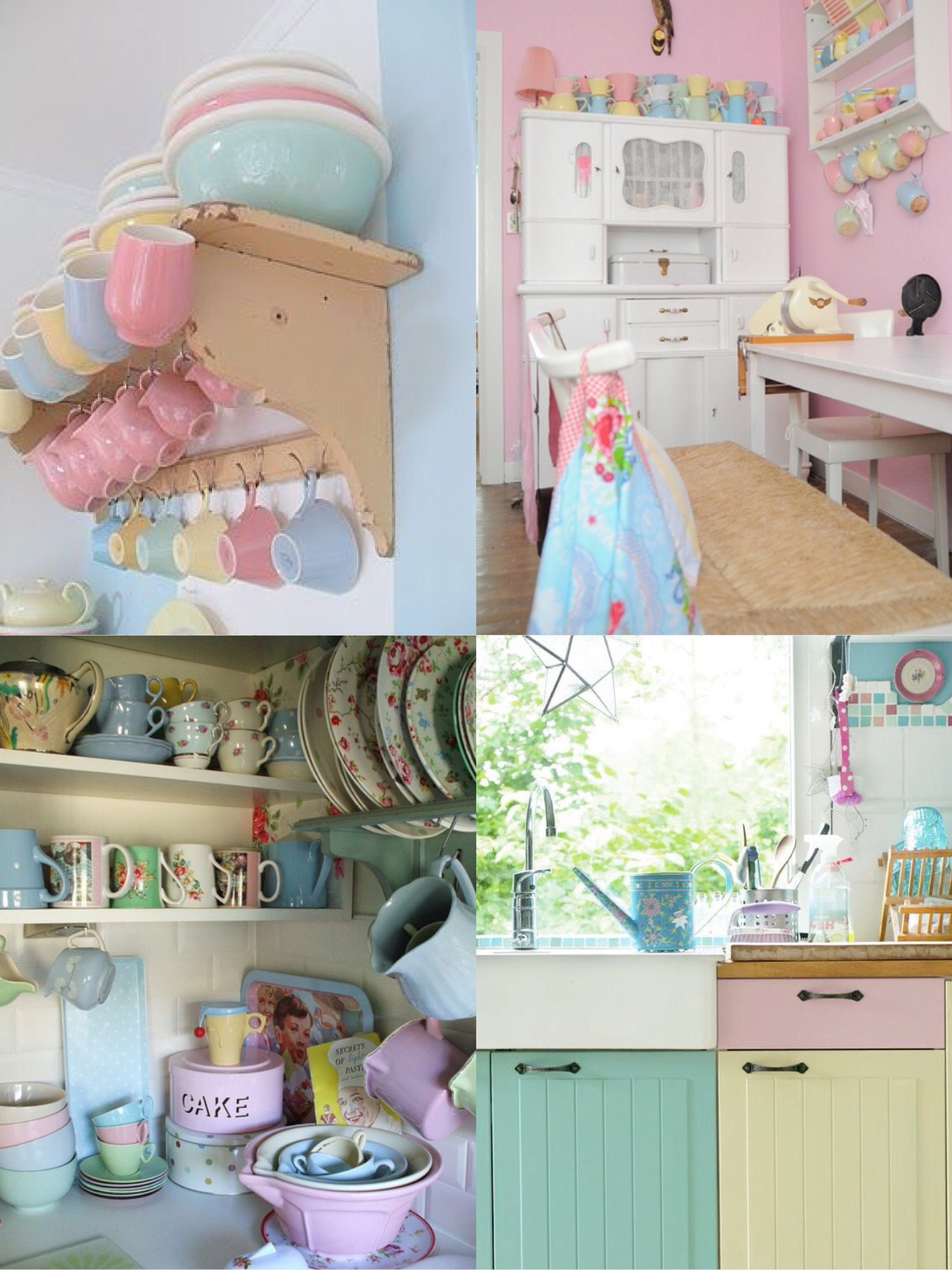 combinação cores pastel cozinha