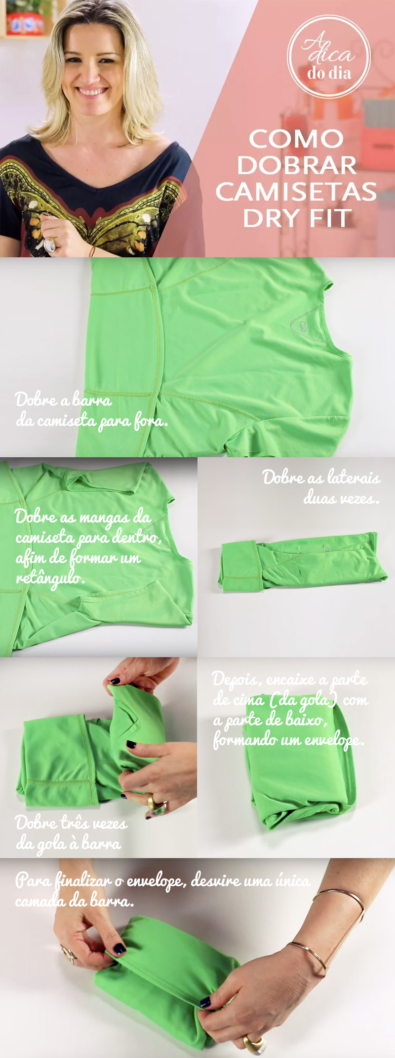 como dobrar camisetas para guardar