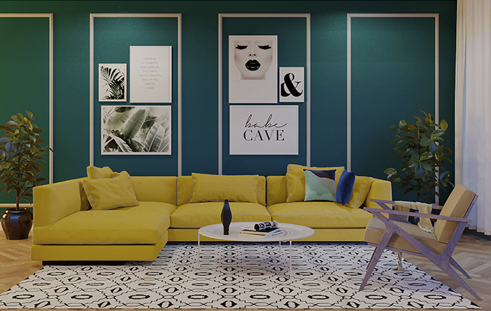 Como combinar a cor do sofá com o tapete