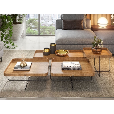 mesa de centro retangular vs redonda