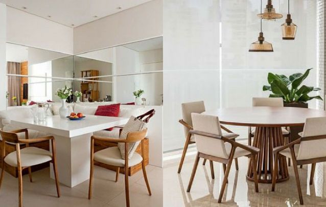 mesa retangular vs redonda