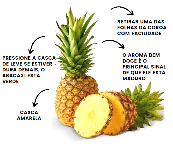 como escolher abacaxi doce