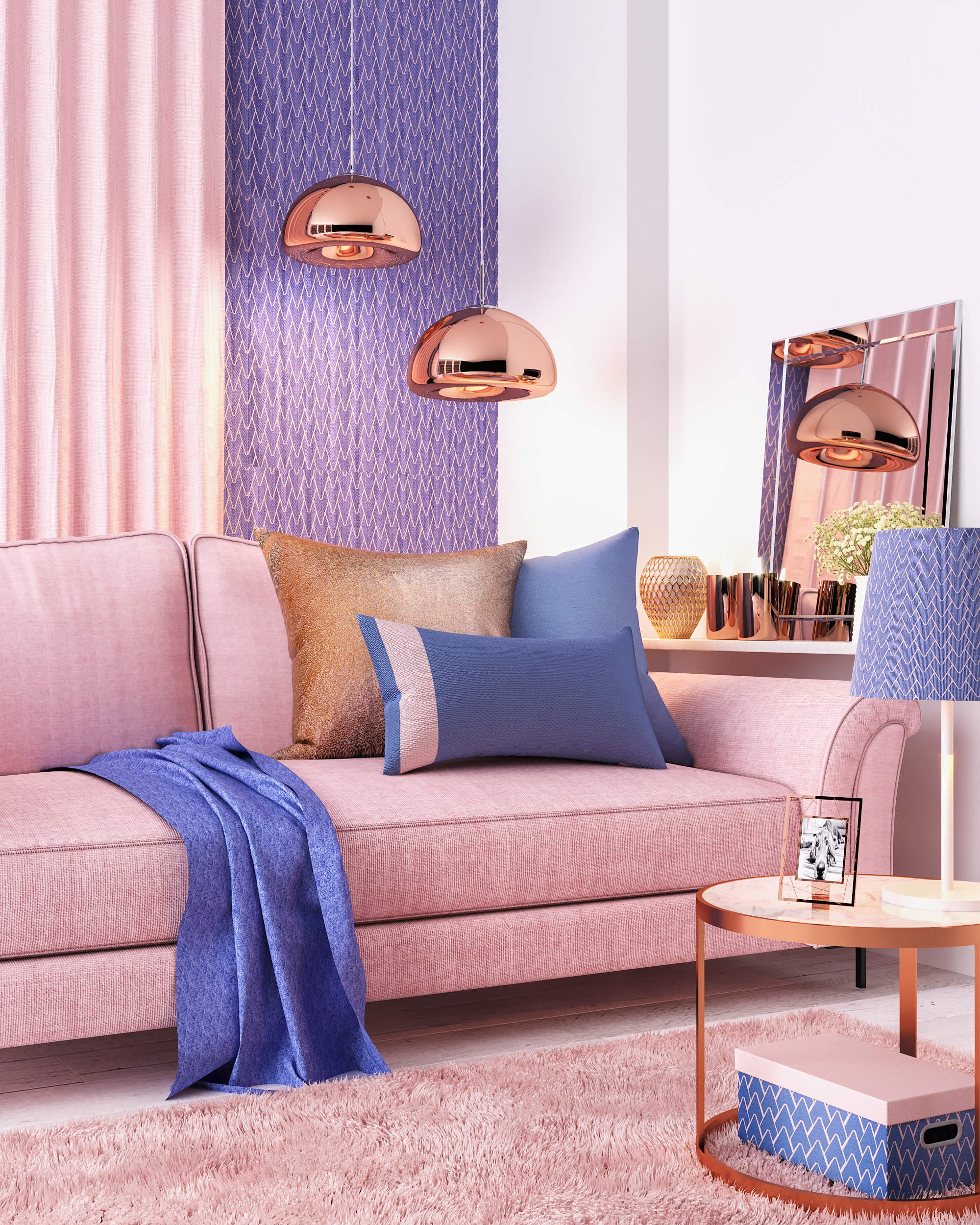 Como criar tons de rosa para parede