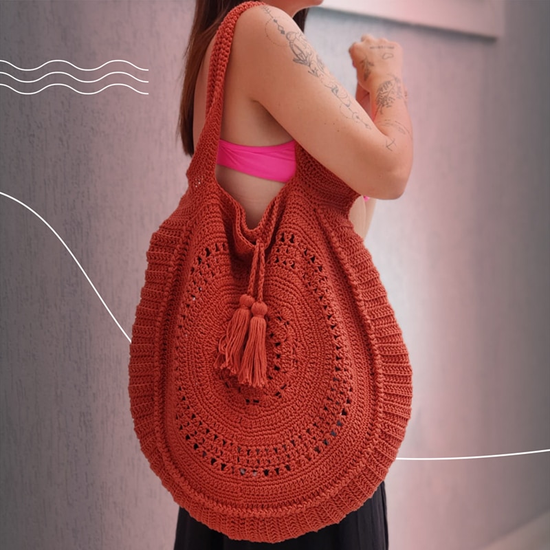 como fazer bolsa de croche