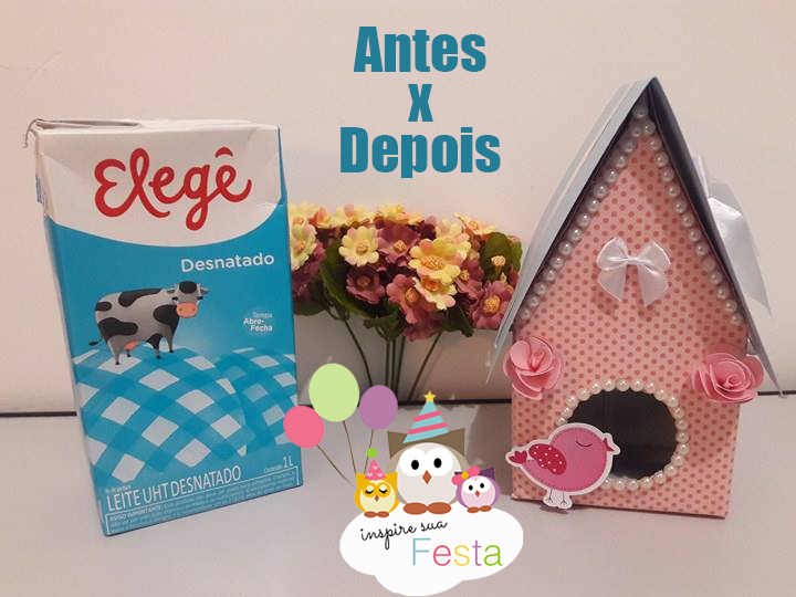 como fazer casinha de passarinho com caixa de leite