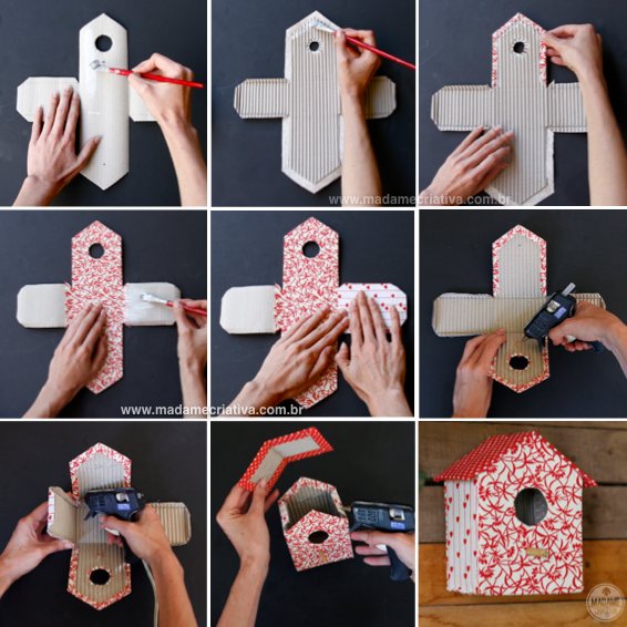 projeto sustentável casinha de passarinho