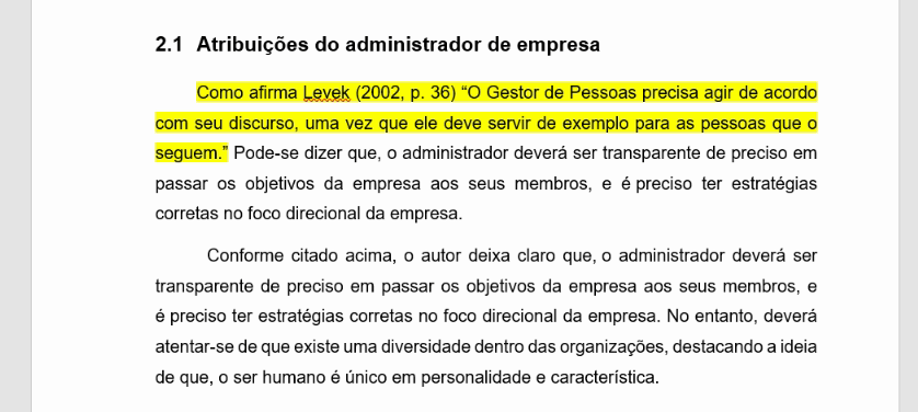 como fazer citação direta