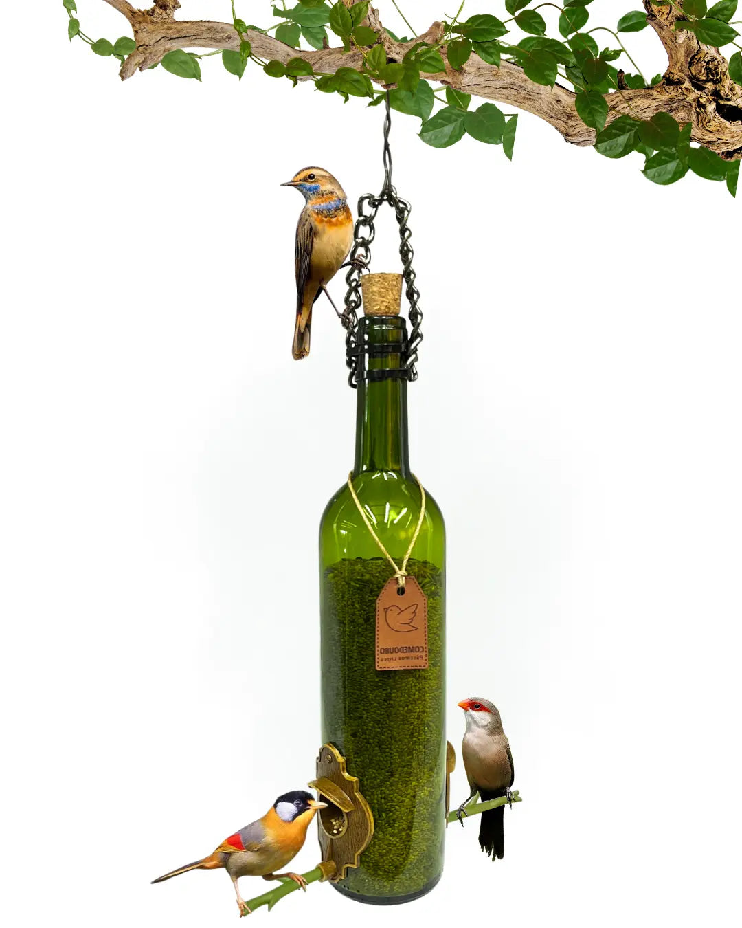 como fazer comedouro de garrafa pet para pássaros