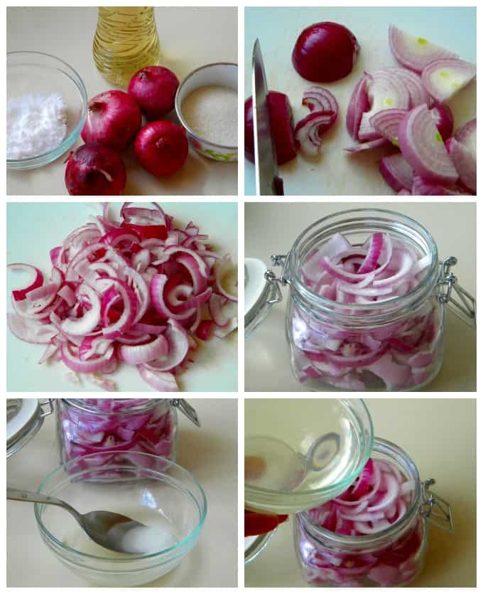 conserva de cebola roxa em vinagre de maçã