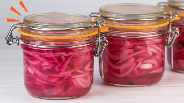 conserva de cebola roxa em vinagre de maçã