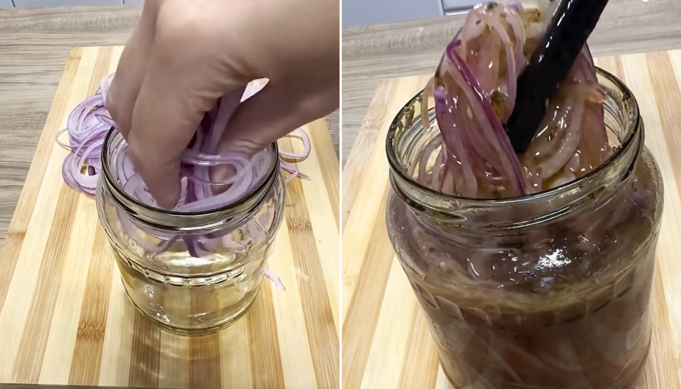 como fazer conserva de cebola roxa