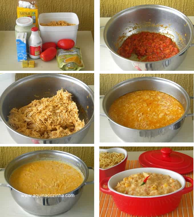 como fazer creme de galinha cremoso fácil