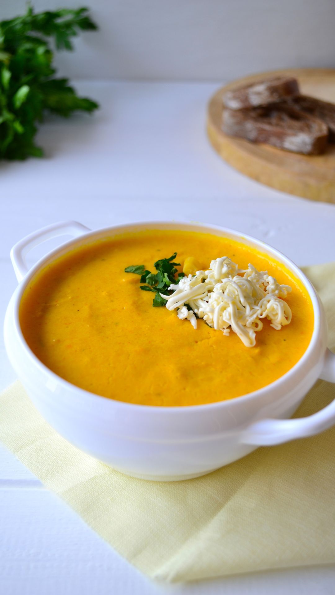 creme de frango com milho e creme de leite