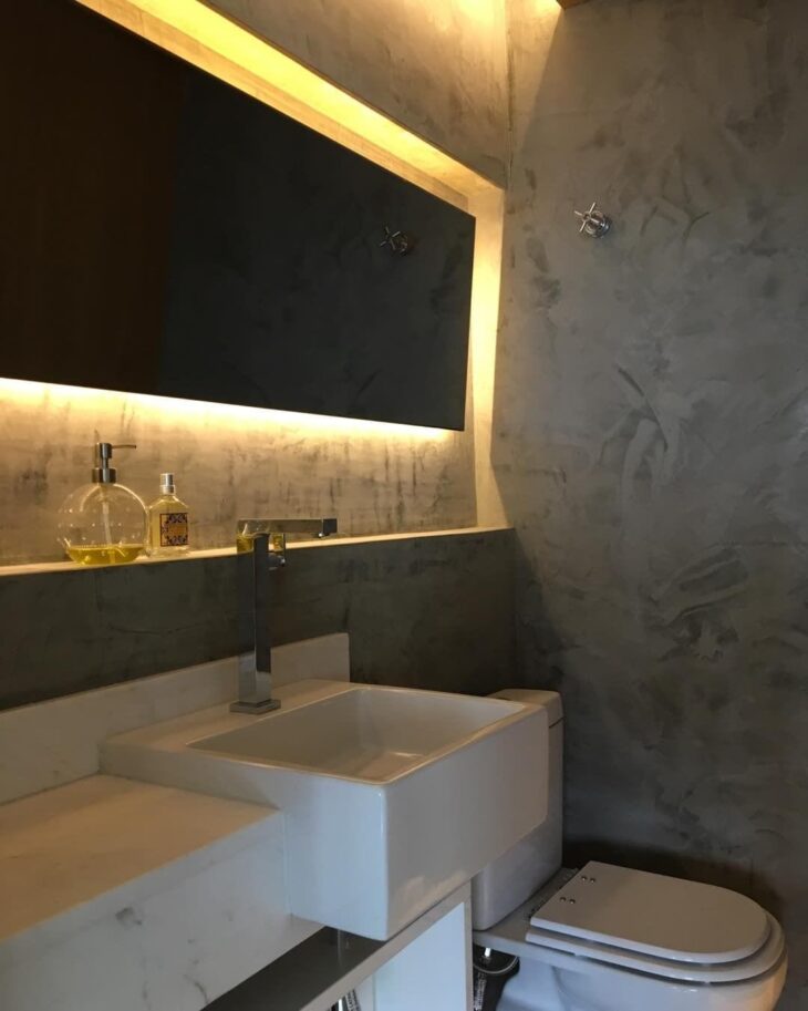 como fazer cuba de cimento com efeito marmorato