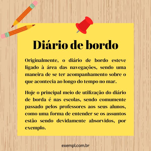 elementos essenciais para um diário de bordo