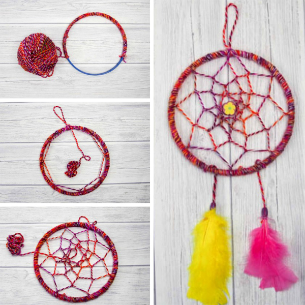 materiais para filtro dos sonhos artesanal