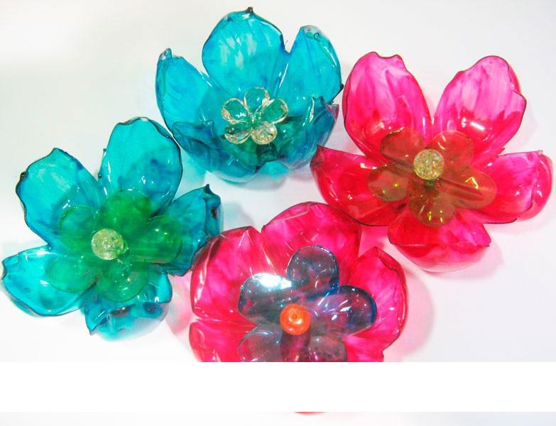 como fazer flor de garrafa pet