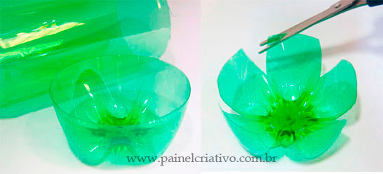 artesanato com garrafa pet flores fáceis
