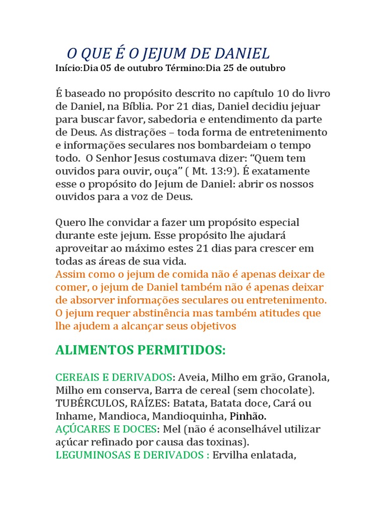 Como Manter o Foco Espiritual Durante o Jejum de Daniel