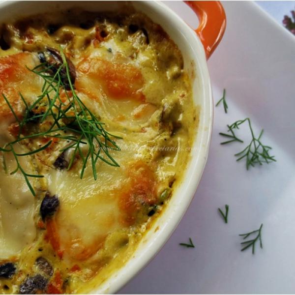 receita de legumes gratinados fácil e rápida