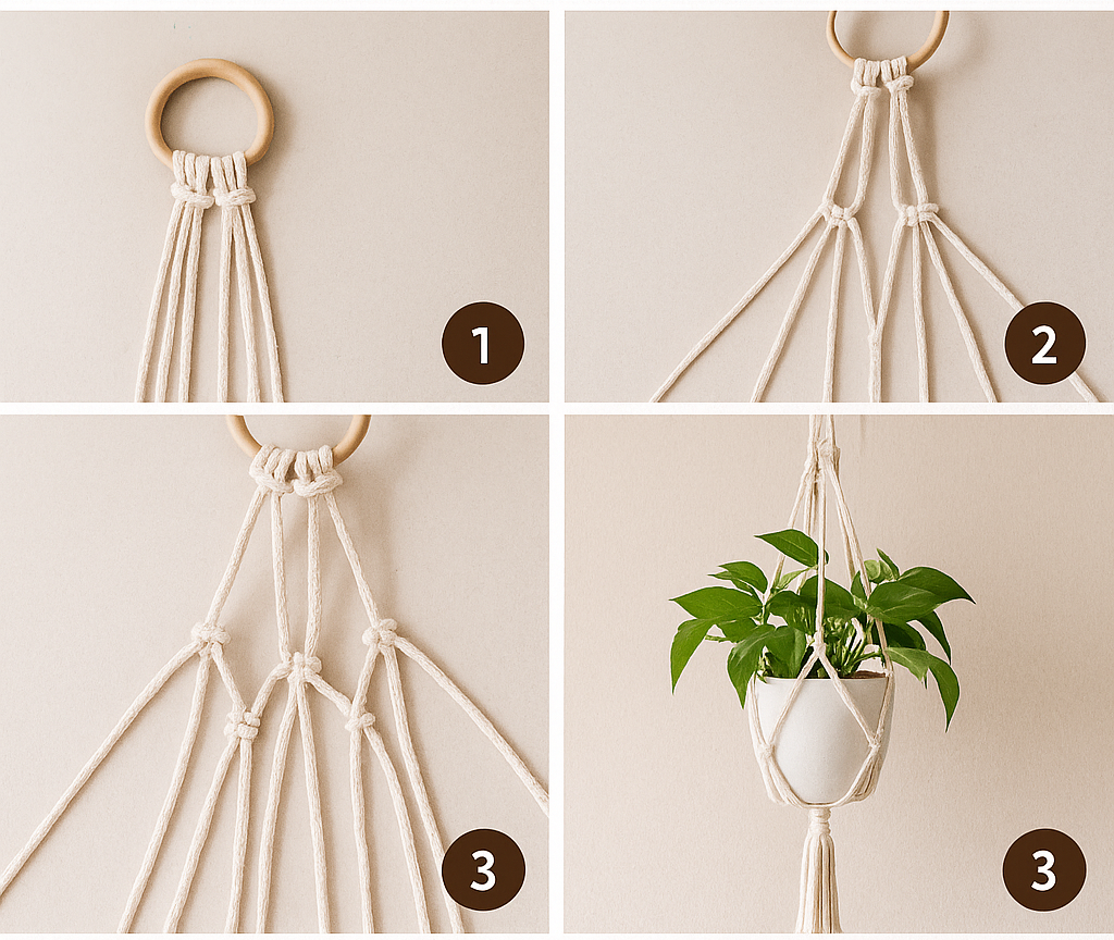 Como Fazer um Suporte de Plantas em Macramê: Passo a Passo Detalhado