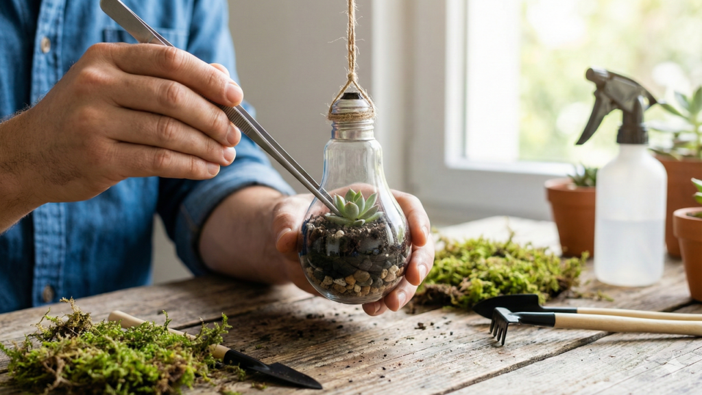 montar terrário em casa