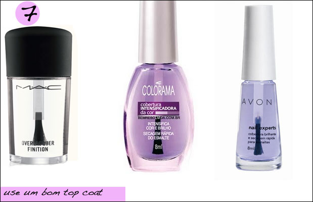 passo a passo para esmalte durar sem lascar