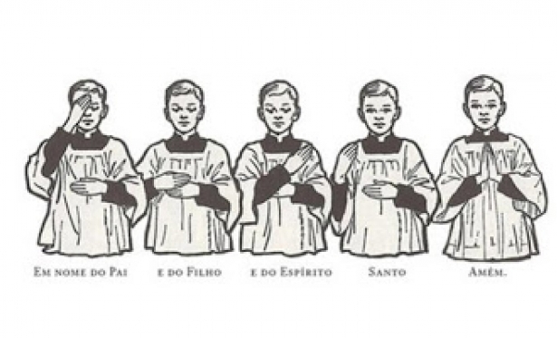 como fazer o sinal da cruz