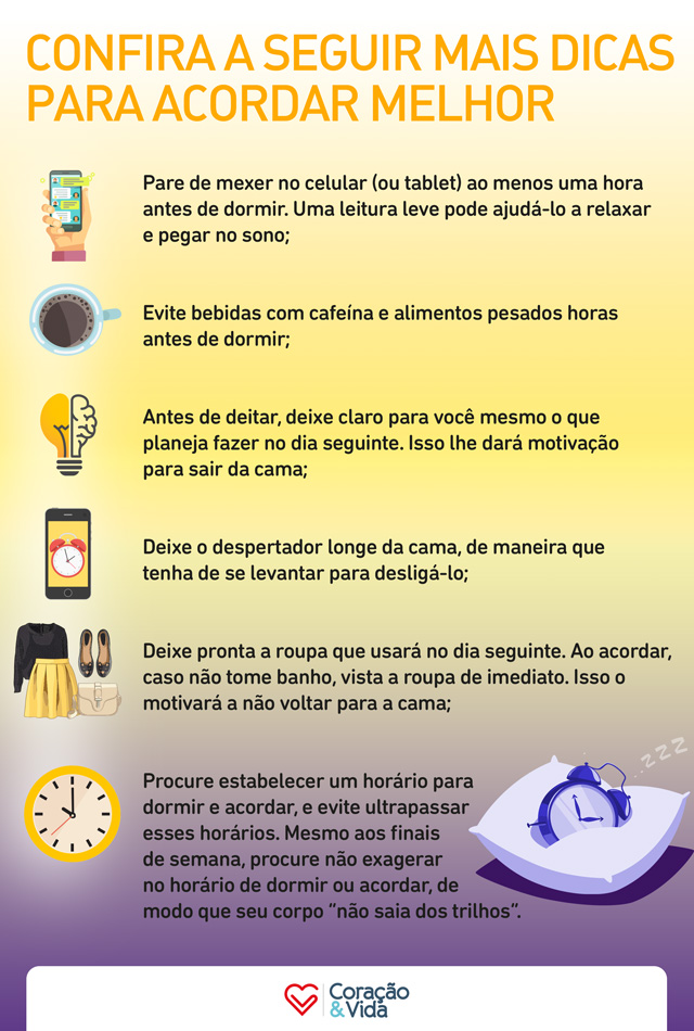 dicas para acordar cedo sem cansaço
