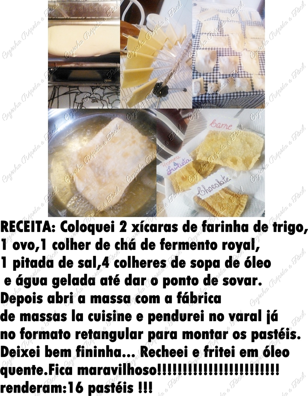 como fazer pastéis