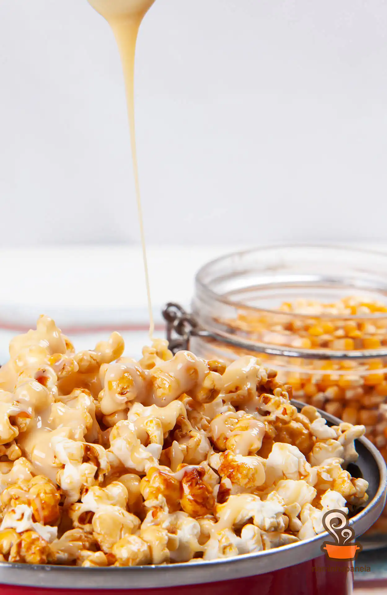 receita de pipoca doce com caramelo
