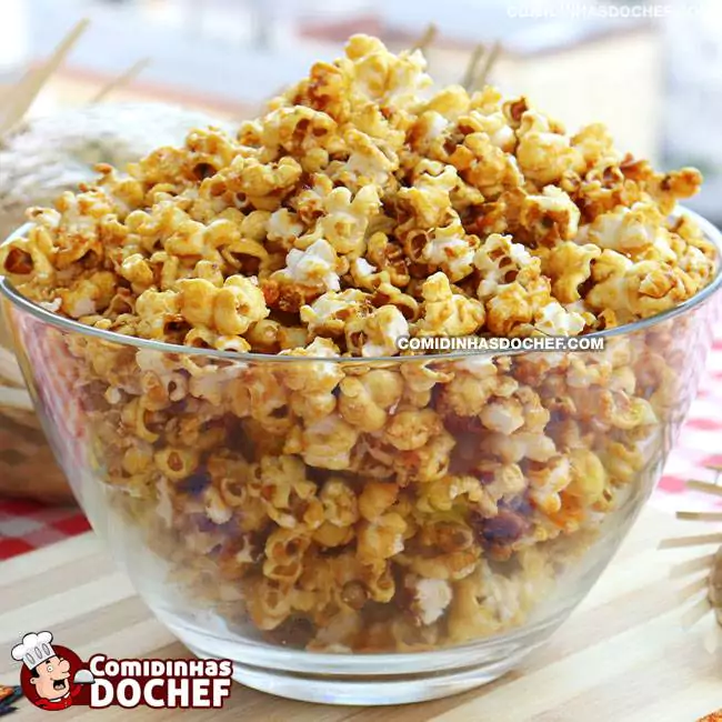 como fazer pipoca doce na pipoqueira de fogão