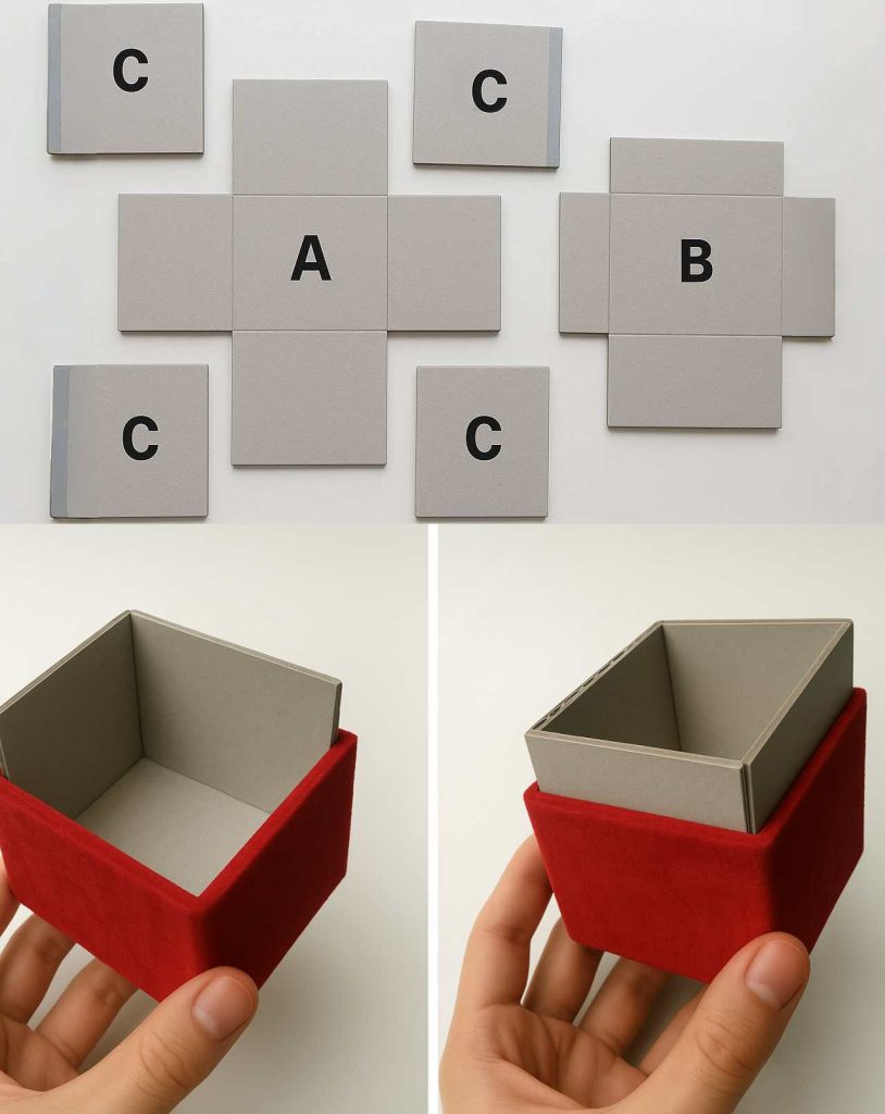 diy porta joias reciclado caixa de pizza