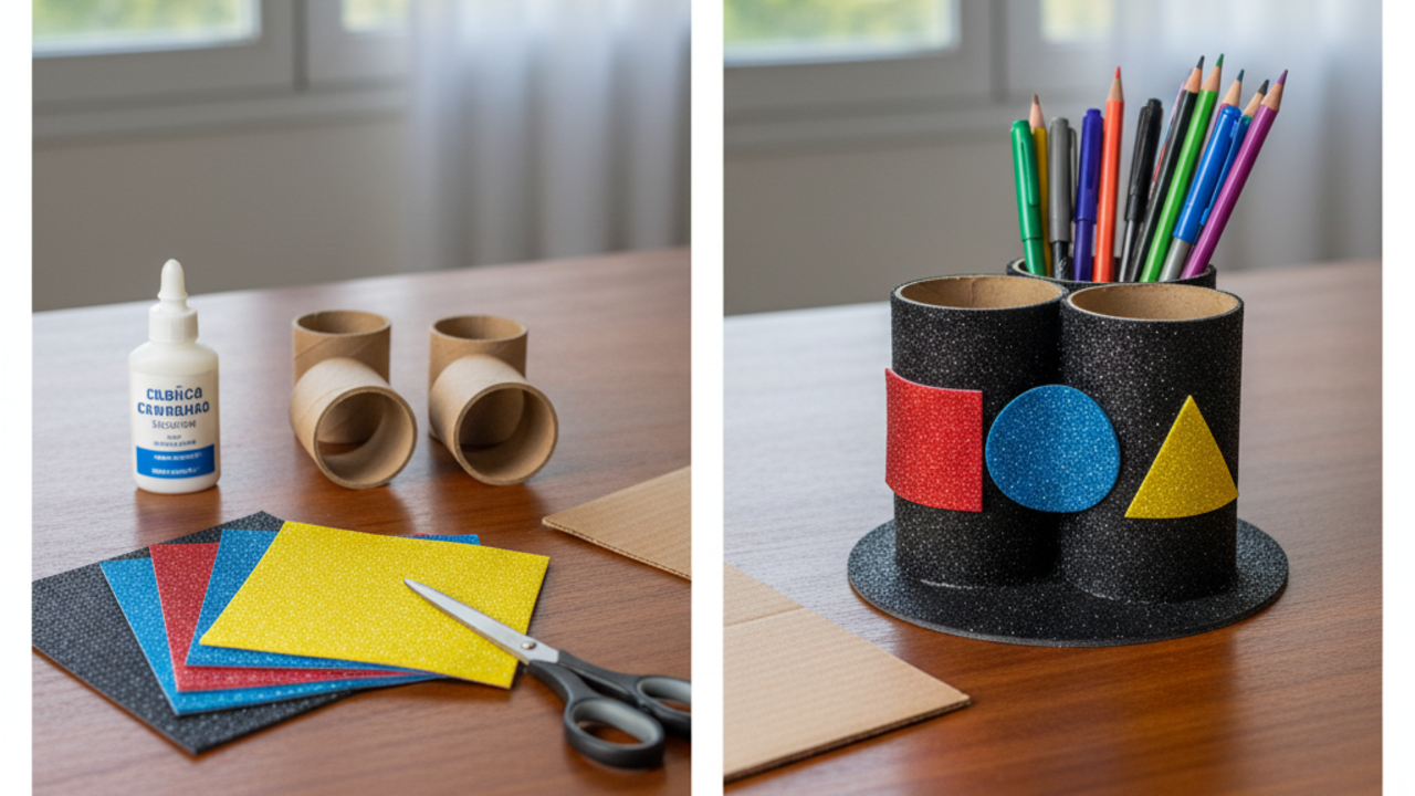 diy porta pincel reciclado para maquiagem