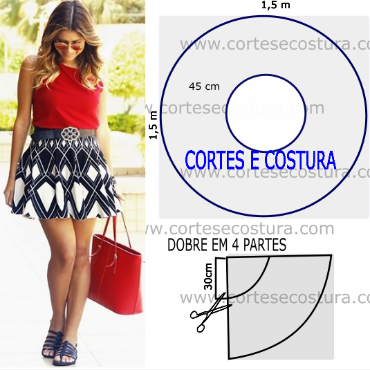 como fazer saia gode