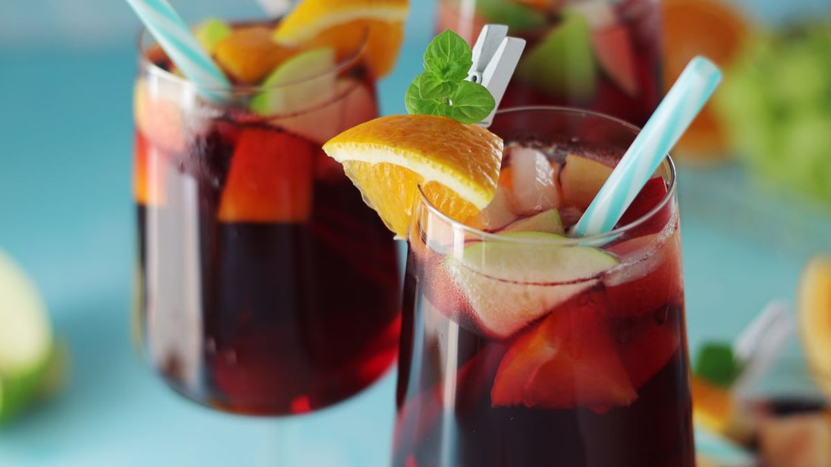 ingredientes para sangria de vinho tinto