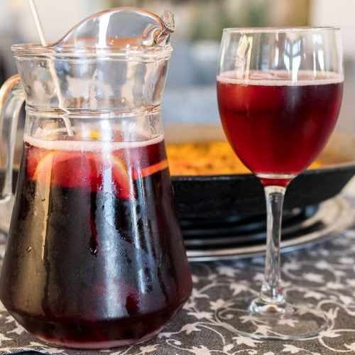 ingredientes para sangria de vinho tinto