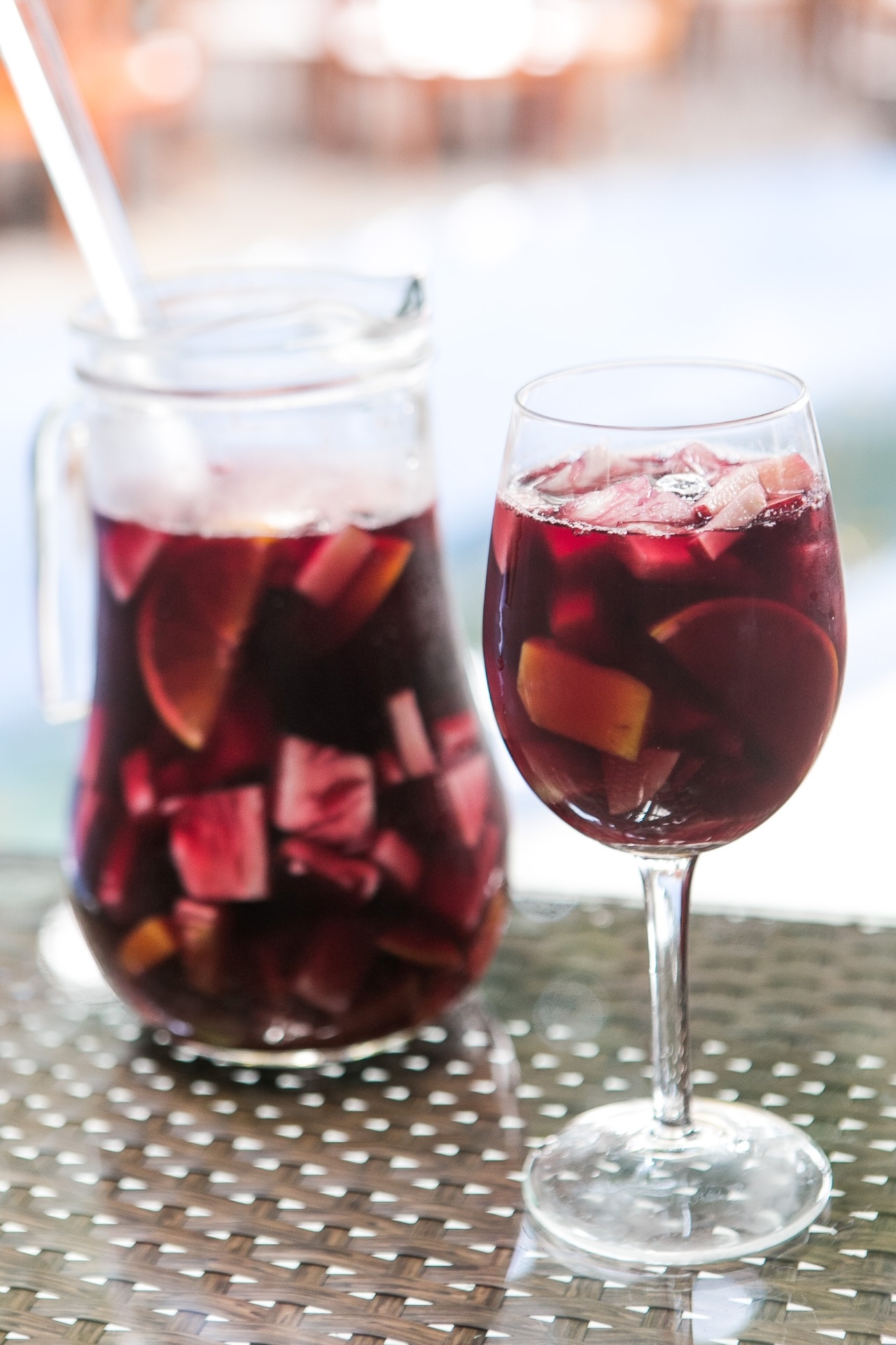 ingredientes para sangria de vinho tinto