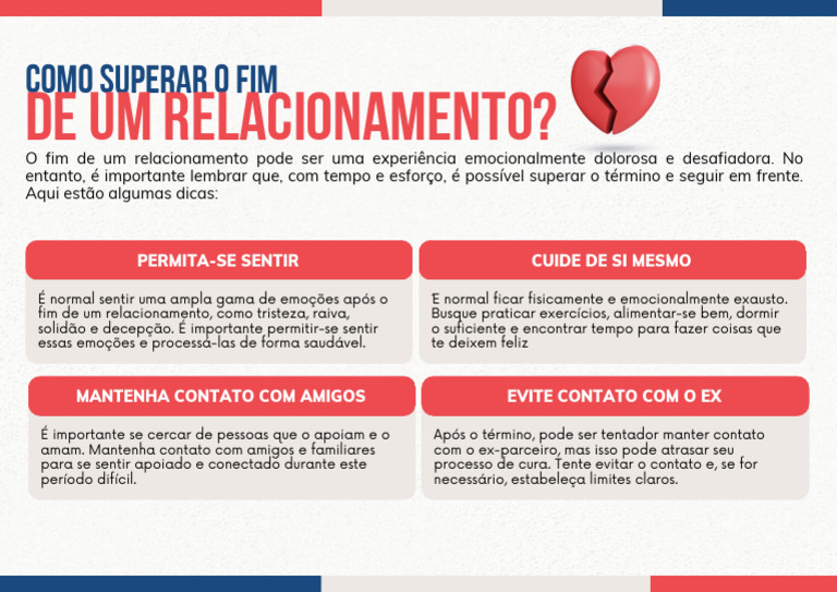 Como Fazer Superar o Fim de um Relacionamento